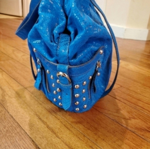 Y2k Hype leather snakeskin studded hobo - Picture 7 of 9